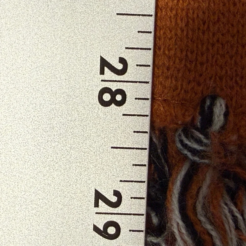 47 Brand Texas Longhorns Burnt Orange Knit Scarf NCAA Collegiate Logo Fringe 65